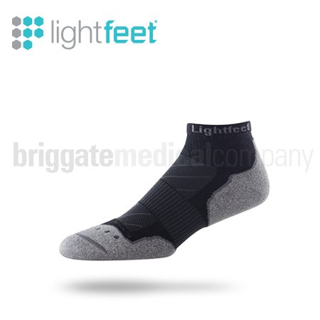Lightfeet Evolution Socks Mini Crew Black LARGE (W:12+ M:11-14) Pair