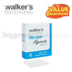 Walker's Nu-Por Alginate Dressing 5cm x 5cm Box 10