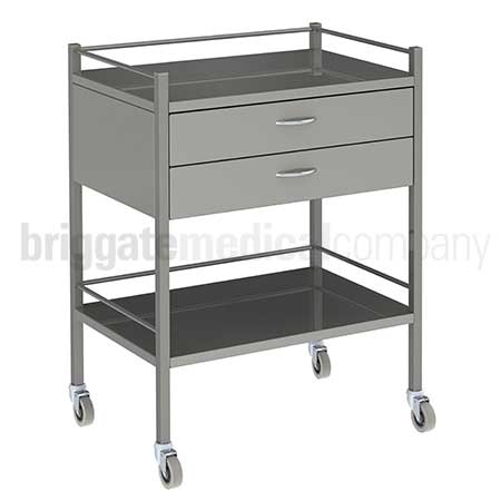 Stainless Steel Trolley - Double Drawer
