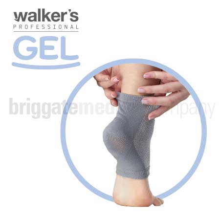 Walker's Gel 609 Ventilated Heel Sleeve Large Grey Pkt 1 (fits US M:8-13 | US W:10+)