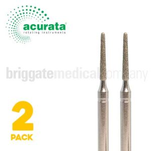 Acurata Diamond Burr Medium Grit Cone 014 PACKET OF 2