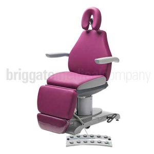 Callisto 240HD Gen2 Podiatry Chair in Fucshia Upholstery with 240kg Rated Lift Capacity