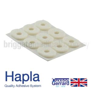 Hapla Felt Oval Corn Pads 3mm Pkt 36 (4 Sheets of 9 Adhesive Pads)