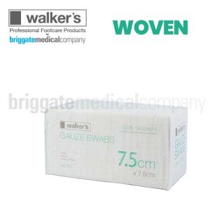 Walker's 8-Ply WOVEN Gauze Swabs 7.5cm x 7.5cm Pkt 200