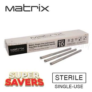 Matrix Single-Use Fine/Mini Blade Handles Box 10 (to suit blades sizes 61-67)