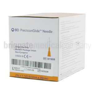 Needles 25G x 1 1/2'   (0.5mm x 38mm)      Box 100