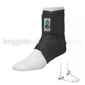 ASO Ankle Stabilizer Black SMALL Each (Ankle Circumf. 28-30.5cm)