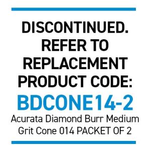 Acurata Diamond Burr Medium Grit/Small Cone Size:014