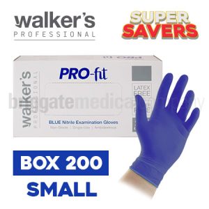 Walker's Pro-Fit Nitrile Gloves SMALL Box 200