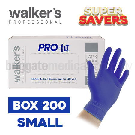 Walker's Pro-Fit Nitrile Gloves SMALL Box 200