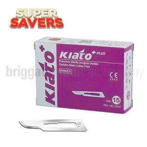 Kiato Carbon Steel Blades Size 15 Box 100