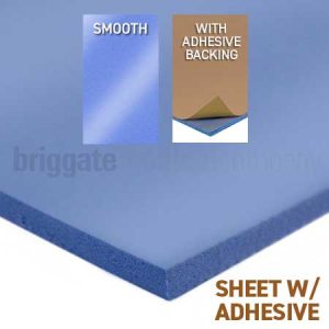 PPT2 802 3.2mm Blue Smooth WITH ADHESIVE BACKING 30cm x 1M Sheet