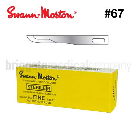 Swann Morton Fine Blades 5907 Size 67 Box 25